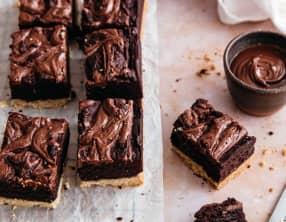 Shortbread Brownie à la pâte à tartiner