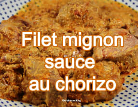 Filet mignon sauce au chorizo