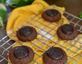 Biscuits noix de coco et ganache chocolat