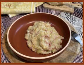 Risotto aux poireaux et jambon au Cookéo