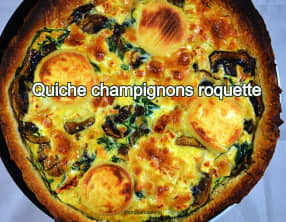 Quiche champignons roquette