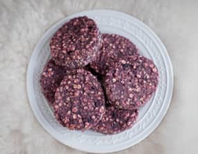 Cake au riz et à la patate douce violette