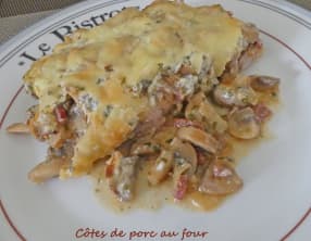 Côtes de porc au four