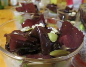 Verrines salées graines de chia et algues