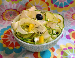 Tagliatelles de courgettes au citron et thym