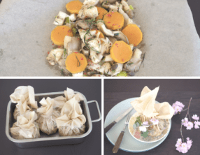 Pleurotes en papillotes