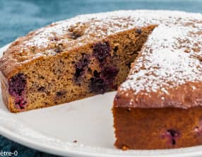 Gâteau au sarrasin et aux mûres