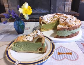 Karpatka à la crème de pistache