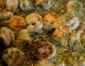 Crevettes au gingembre, ail et citron vert