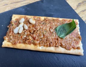 Tartinade de Pesto Rosso et Jambon Cru