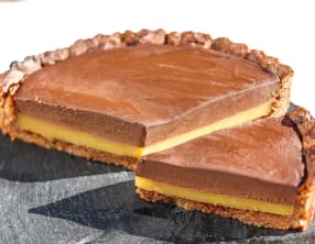 Tarte vegan chocolat orange sans gluten, ni lait ni sucre