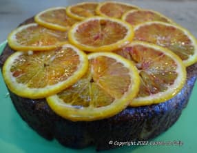 Gâteau de semoule à l'orange sanguine