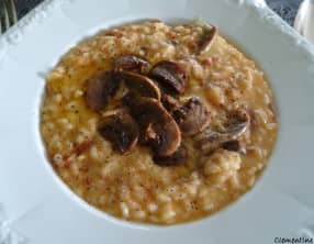 Risotto à la courge, champignons et taleggio