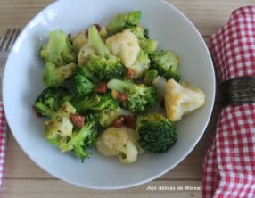 Trio de choux poêlés au chorizo
