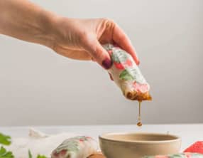 Rouleaux de printemps à la fraise et au poulet