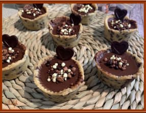 Cookies cup à la ganache au chocolat