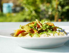 Wok alcalin de crudités