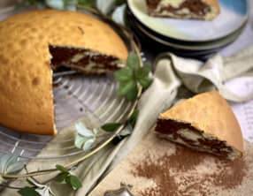 Gâteau marbré façon tigré