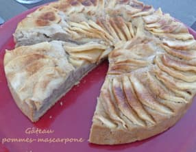 Gâteau pommes-mascarpone