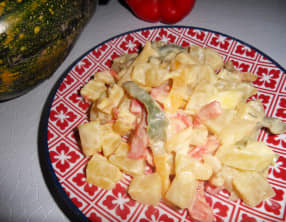 Courgettes et poivrons au gorgonzola