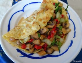 Omelette au Pak Choï
