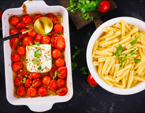 Feta tomates cerises rôties