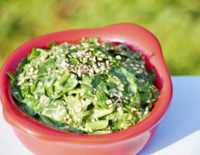 Epinards, sauce tahini