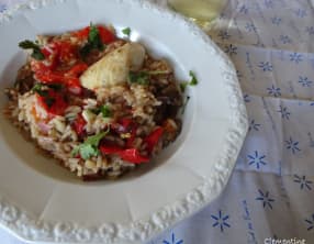 Riz à la tapenade et aux légumes grillés