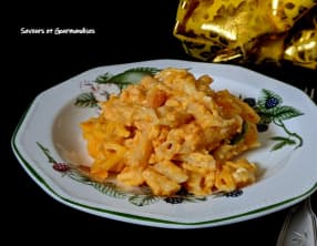 Macaroni aux fromages et aux patates douces
