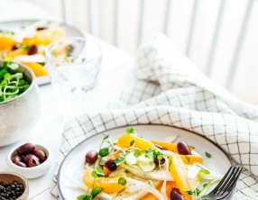 Salade de fenouil et orange aux olives