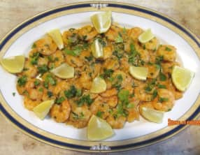 Crevettes au citron et à la coriandre