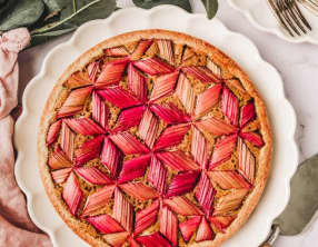 Tarte rhubarbe amande façon tarte graphique