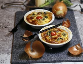 Clafoutis aux oignons et au chèvre