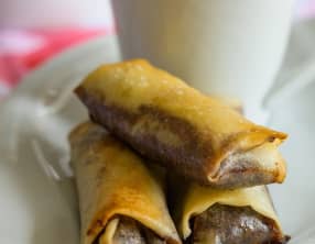 Nems banane chocolat noix de coco