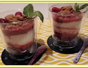Trifle rhubarbe framboises