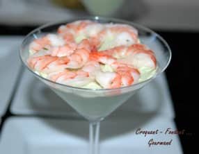 Verrines avocat crevettes