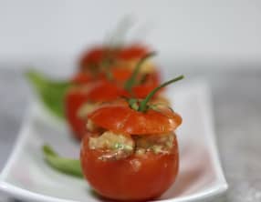 tomates farcies aux crevettes grises