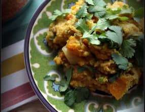 Dhal lentilles corail et butternut au cuiseur sous pression