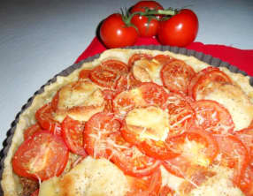 Tarte tomate et crottin de chèvre