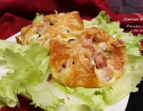 Paniers de brocoli au jambon et au comté