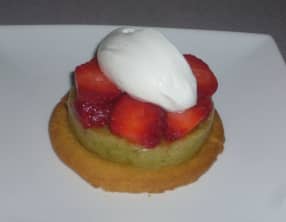 Sablé breton fraise rhubarbe