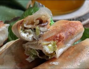 Bricks poireau, champignon et feta