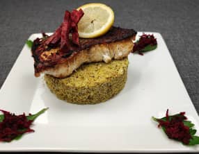 Sandre sur son lit de Brocoli