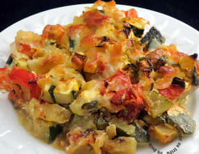 Légumes gratinés à la mozzarella