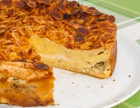 Gâteau rhubarbe, ricotta et amandes