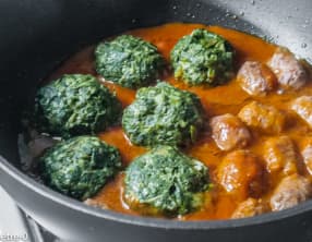 Boulettes de blettes aux boulettes de boeuf