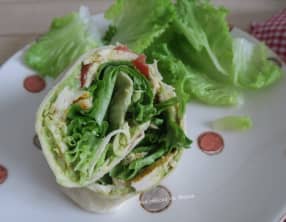 Wraps au poulet tandoori, avocat et tomate