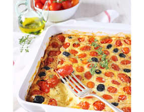 Clafoutis aux tomates cerises