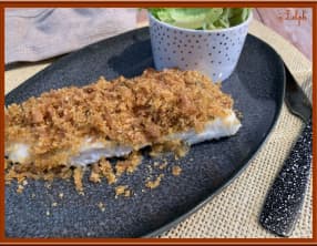 Cabillaud en crumble de jambon cru