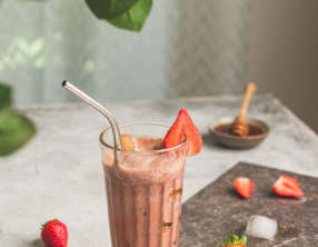 Milkshake fraise et chocolat
